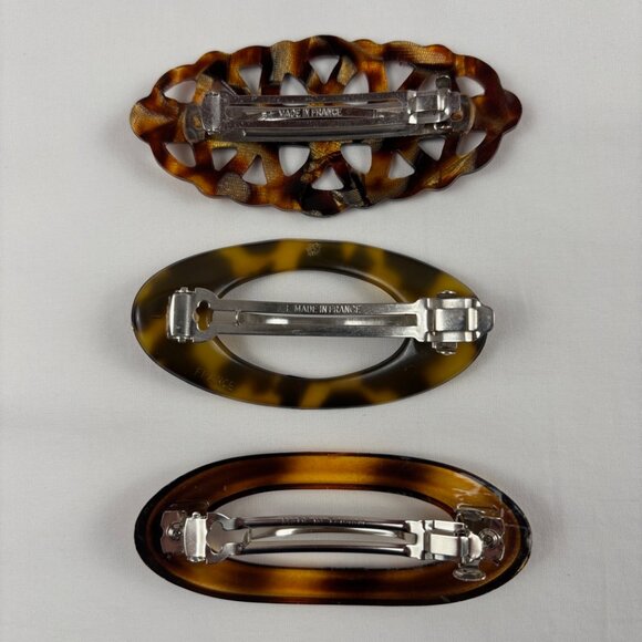 Barrettes Faux Tortoise Shell Brown Style Hair Clasp Lot of 3 main image 10